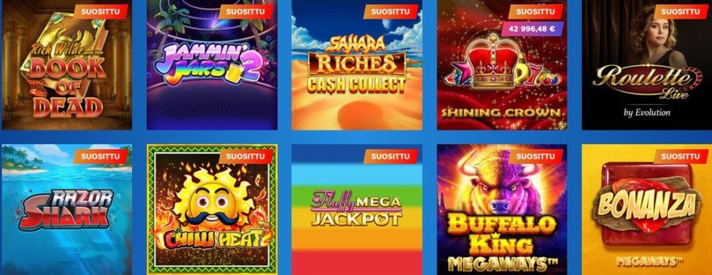 Ahti Games Casino laaja pelivalikoima